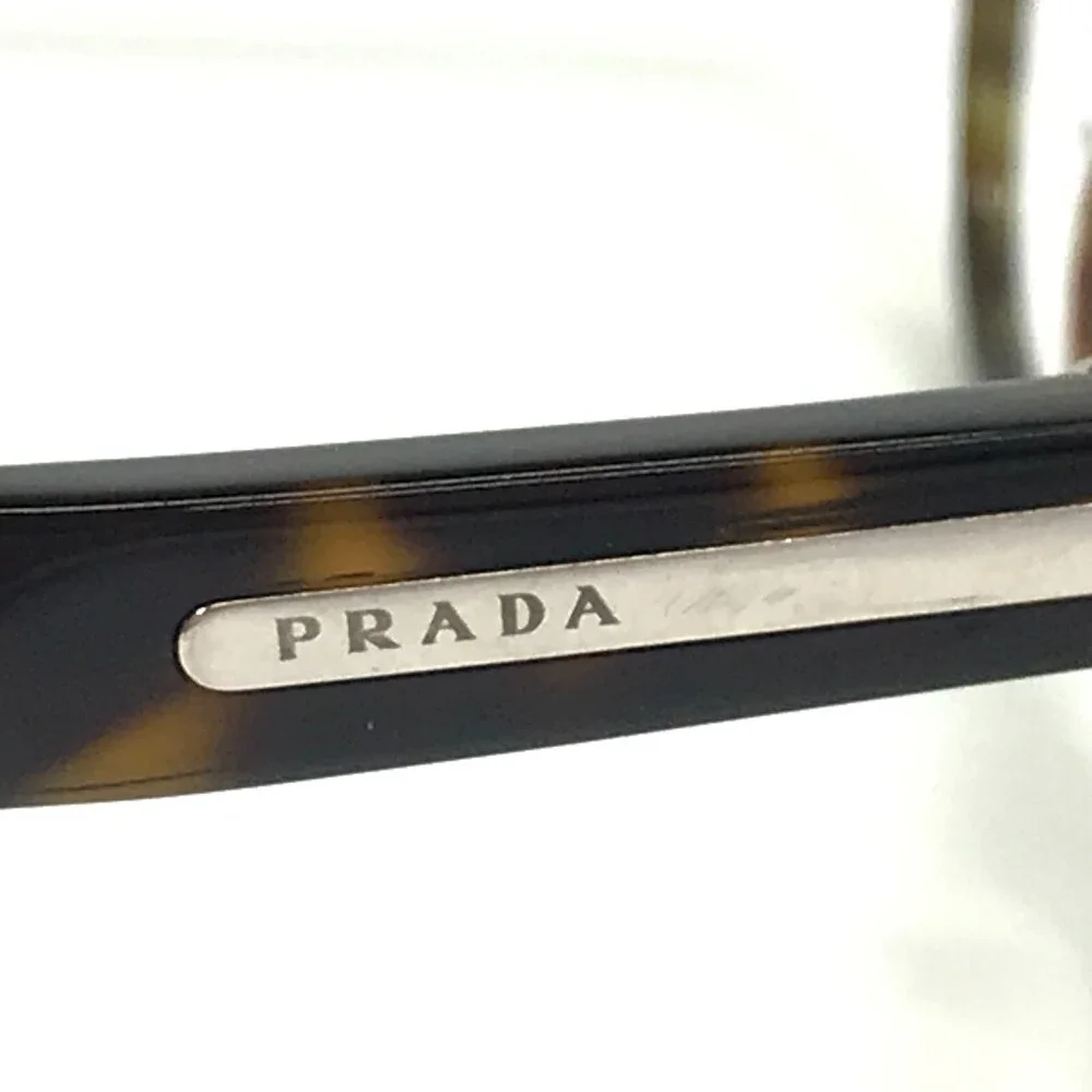 PRADA Eyeglasses Frames VPR 07T 2AU-1O1 Brown Tortoise Round Full Rim 50-19-140
